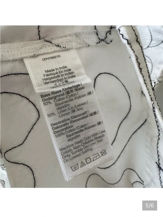 Madewell Goldie Mini Dress in 100% Linen Eyelet White 8 - Picture 5 of 5